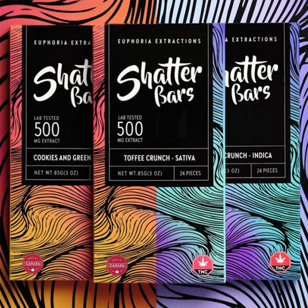 SHATTER BAR 500mg Indica / Sativa at Dean Park Cannabis