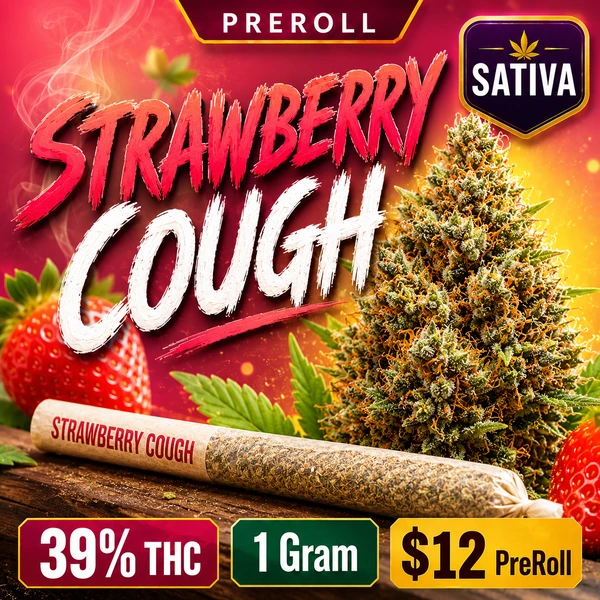 STRAWBERRY COUGH 1G SAT PRE-ROLL at Dean Park Cannabis